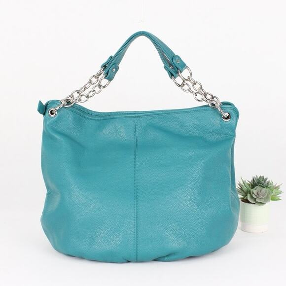 Bodhi Leather Turquoise Shoulder Bag - Picture 6 of 10